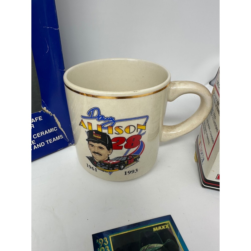 Davey Allison NASCAR Memorabilia Lot Texaco Havoline Diecast Glassware Set 28 - Picture 5 of 8